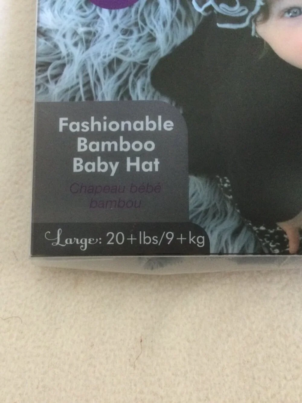 NEW Mod Swad by Woombie Bamboo Baby Hat 2 set Large Grey and Dark Charcoal/Black